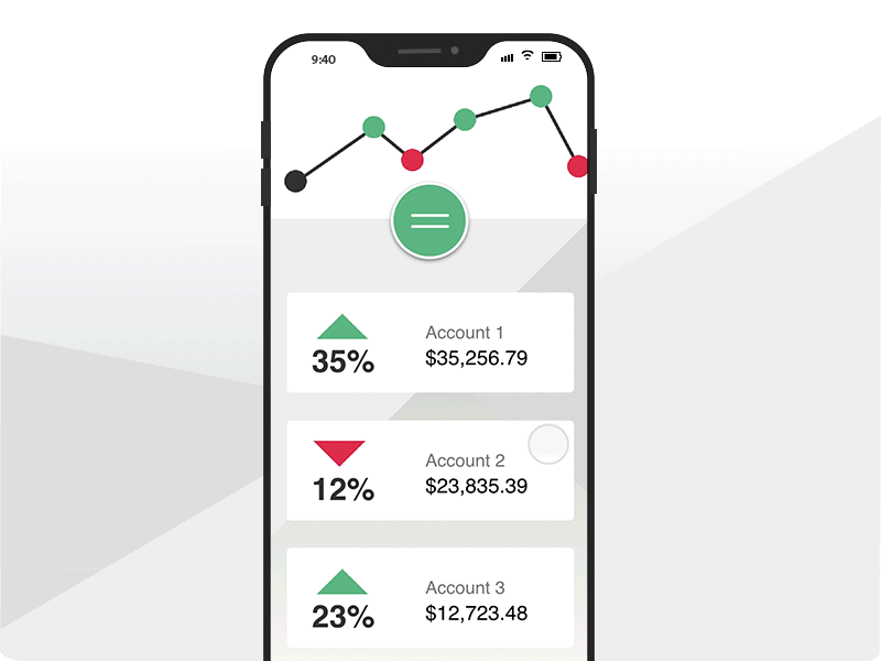 Finance App finance flat design principle prototype