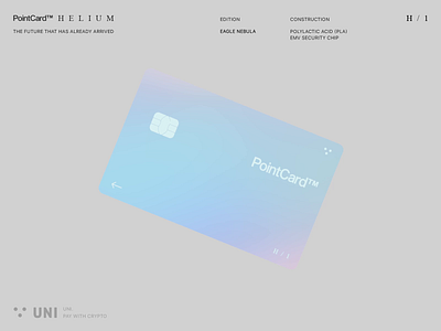 PointCard HELIUM. The world's first cryptocurrency payment card animation bank bank card branding card colors design holo holographic layout motion payment