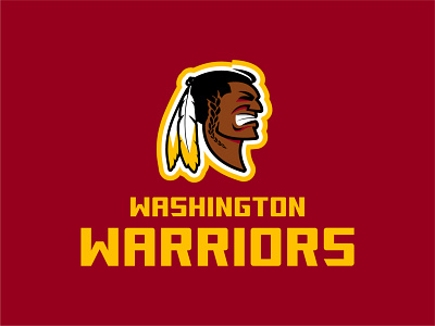 Washington Warriors branding identity illustration logo nfl rebrand redskins warriors washington