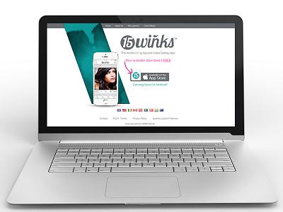 15winks Website app branding dating logo ui user interface website
