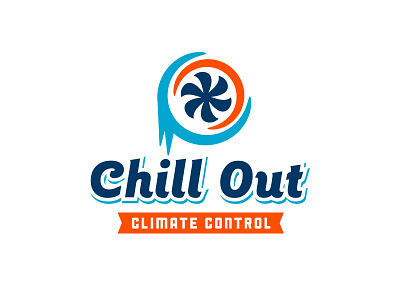Chill Out Climate Control Logo branding identity logo
