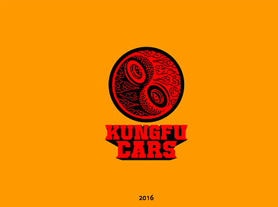 kungfucars branding design logo vector