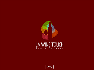 la wine touch branding design logo vector