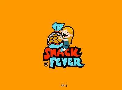 Snack Fever branding design logo vector