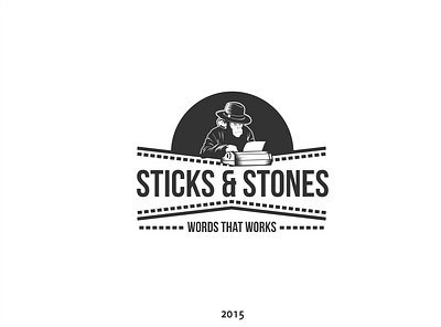 Sticks & Stones branding design flat logo vector