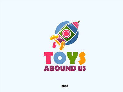 Toy Around Us branding design logo vector