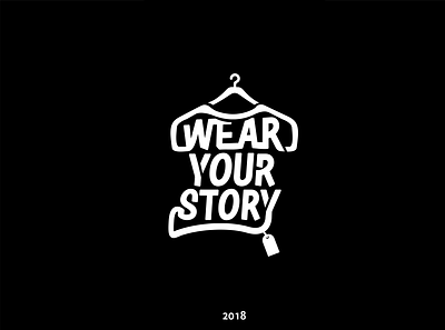 wear your story branding logo minimal typography vector