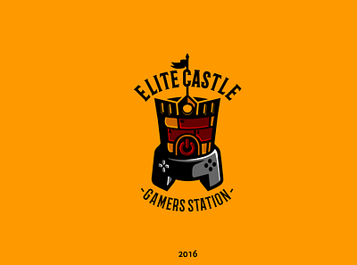 castle elite branding design gaming logo vector