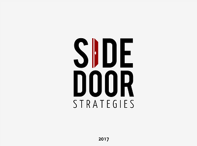 side door branding design flat logo minimal vector