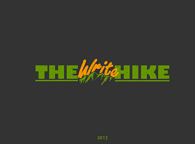 the write hike branding design logo vector