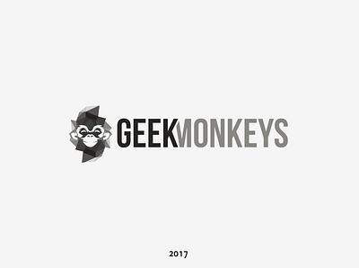 geek monkeys branding design logo vector