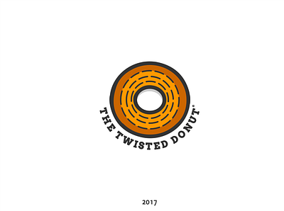 the twisted donut branding design flat logo minimal vector