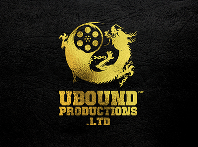unbound productions branding design flat illustration logo vector