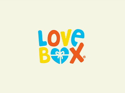 love box branding design flat logo minimal typography vector