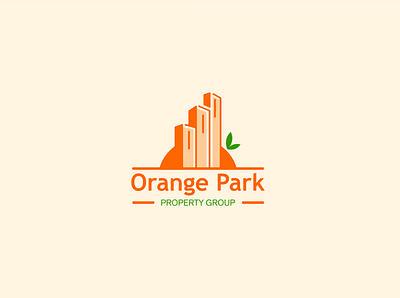 orange park branding design flat logo minimal vector