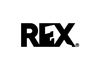 REX branding design flat logo minimal typography vector