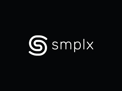 smplx black and white letter s logo mark simple