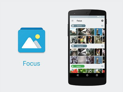 Focus visual/product design android app design focus gallery material motion product ui ux visual