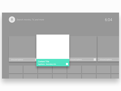 Android TV UI Starter Pack (7 UI Frames) android android tv frames freebie template tv ui uiux