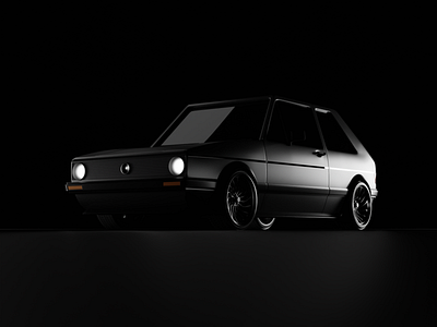 VW Golf mk1 | NFT Object 3d blender car classic coupe crypto dark design germany graphic design illustration isometric metaverse minimal nft nft collection nftcollection render sport vehicle
