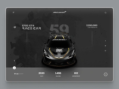 Mclaren car web design cars modern design racing cars sports sportscar uiux design unique design