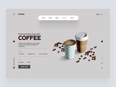 Eleven brand identity coffee coffee bean coffee cup coffee shop coffee webdesign graphicdesign landing page landing page design product product package product packaging uiux designer unique design web design website design