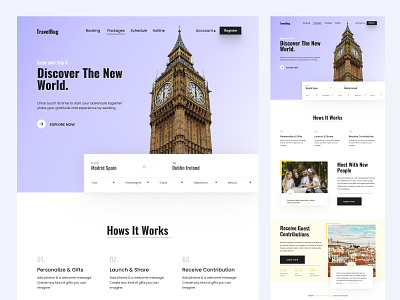 Travelbug Travel and Trip Landing Page