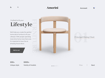 Furniture landing page by Shayan Umar for Shopified on Dribbble
