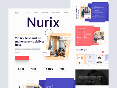 Nurix Digital Design Agency Landing page brand design brand identity design agency landing page graphic design homepage landing landing page landingpage product design uiux uiux design uiuxdesign web web design webdesign website