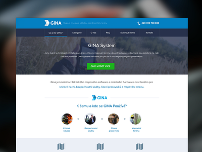 GINA Software flat gina mainpage software webdesign