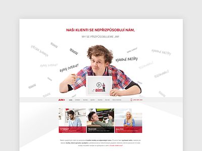 A1M Website a1m design flat homepage internet phone provider responsive website white