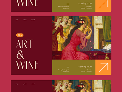 Art&Wine | Barcelona art artistic artsy branding culture design graphic design illustration inspiration landing page landingpage minimal pantinting picture wine