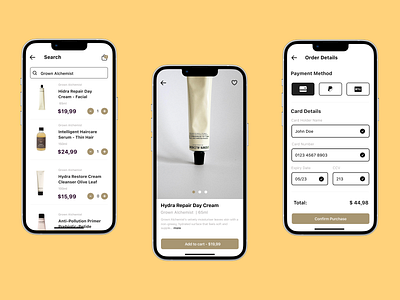 Sustainable Beauty | Products App Design