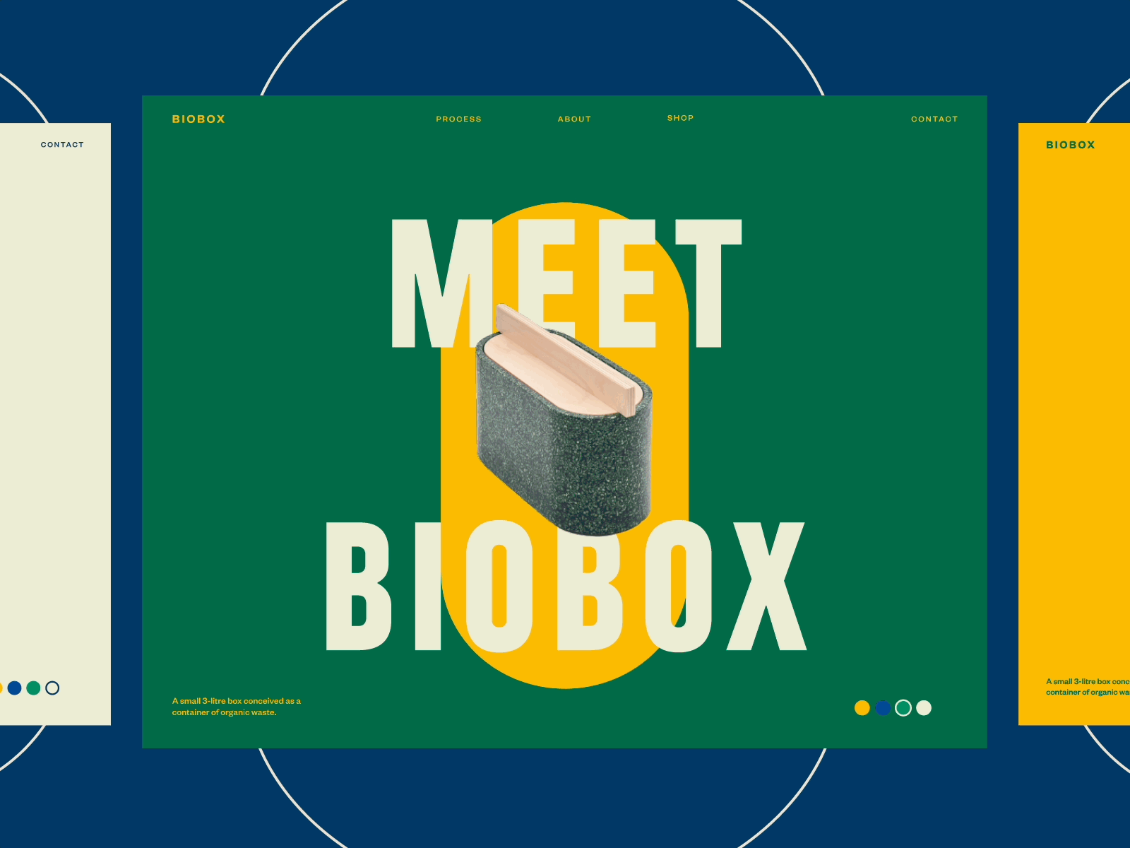 BIOBOX | A box that contains useful waste ecommerce graphic design homescreen illustration landing design landing page landingpage product design product focus shop sustainable webiste website design