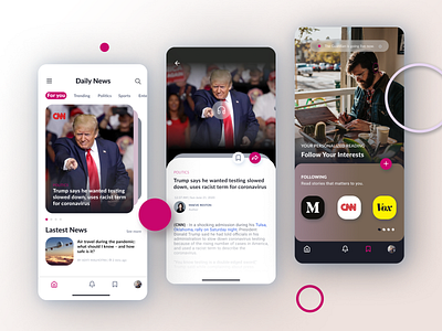 Personalized News App mobile app mobile app design mobile ui news app newspaper ui ux