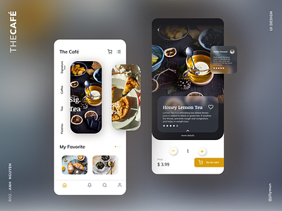 Mobile Café coffee delivery app mobile app mobile app design recipe tea ui ux