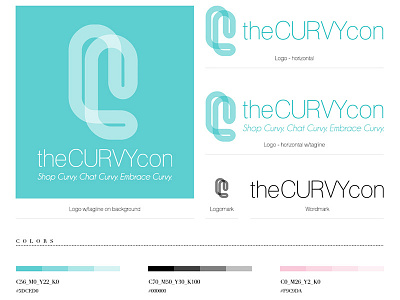theCURVYcon style guide branding identity logo style guide