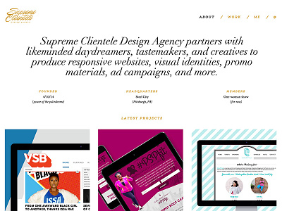 Supreme Clientele Redesign creative direction parallax redesign responsive ui ux web web design website wordpress
