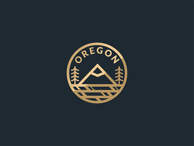 Oregon Coin Badge badge badge design design graphic design icon oregon outdoor outdoor badge