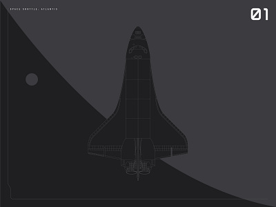 Space Shuttle Atlantis design graphic design illustration modern space nasa space space design space exploration space shuttle