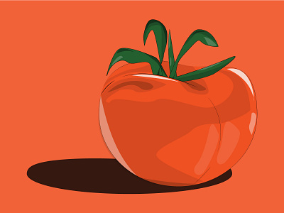 orange cartoon tomato