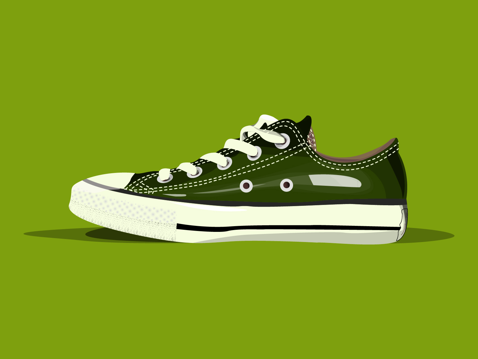 green colour shoes