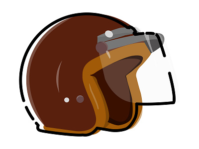 The dark-brown helmet icon. art biker cartoon clip concept cute extreme flat hat head helmet human icon illustration industrial modern moto motor motorbike motorcycle