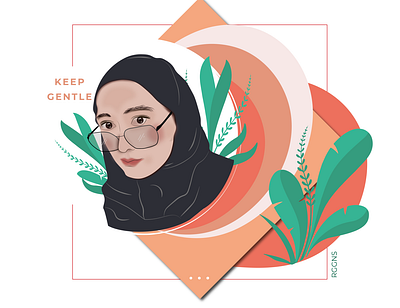 KEEP GENTLE design illustration vector