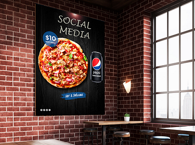 social media board discount illustration lightroom pepsi photoshop pizza restaurant socialmedia