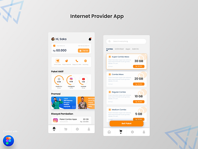 Internet Provider App UI/UX Design