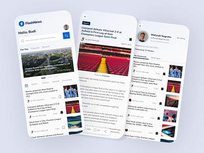 UI Design Exploration : News App news ui uiuxdesign