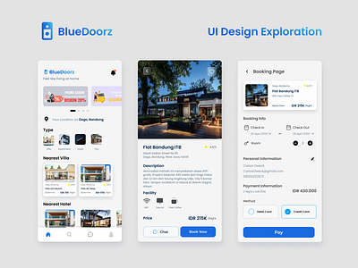 Hotel App UI Design Exploration hotelapp indonesia designer mobileapp music app ui uidesign uiux