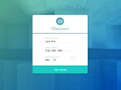 UI Challenge 2: Checkout/Credit Card Form checkout credit card form pay ui challenge