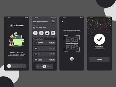 SafeSaku - Electronic Money Deposit Application app branding design graphic design illustration logo typography ui ux vector